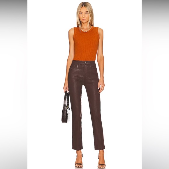 🆕 FRAME Le Sylvie Coated Jeans - Picture 9 of 9